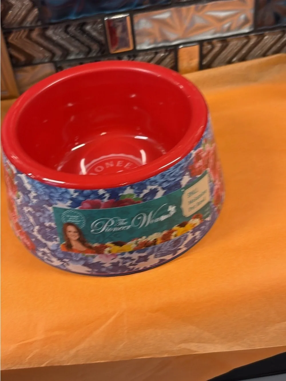 Pet Bowls Set with Floral Pattern - Multicolor